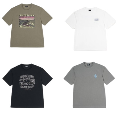 에디바우어 X마더그라운드 콜라보 티셔츠 4종