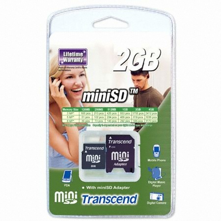 트랜센드 mini SD 45X (2GB, eSys)
