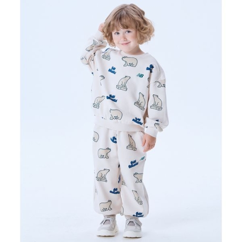 뉴발란스 KIDS TODDY BEAR_패턴 포인트 아동기모 셋업 NK9YF4505U39 700576