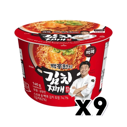 더본코리아 백종원 김치찌개라면 140g (9개)_이미지