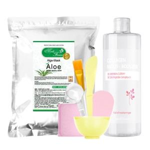 대용량 모델링팩 스타터팩 콜라겐 1kg+팩도구 6종+콜라겐 멀티 부스터 500ml