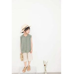 루루키즈 여아 린넨 프릴 차이나 나시블라우스_이미지