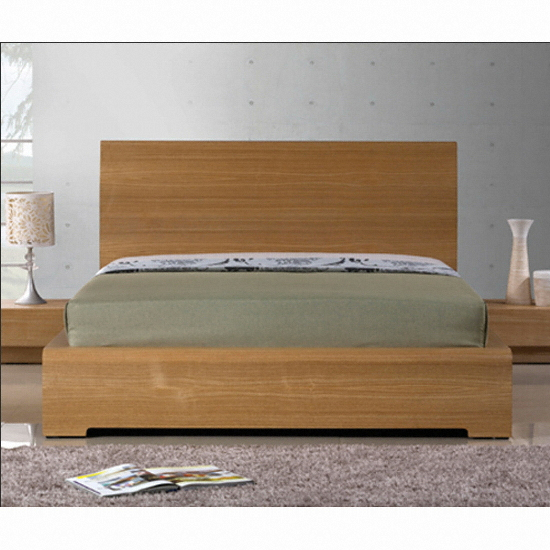 럭쎄스 레몬 천연무늬목 고주파 침대 (퀸, 케미컬 라텍스독립매트리스)