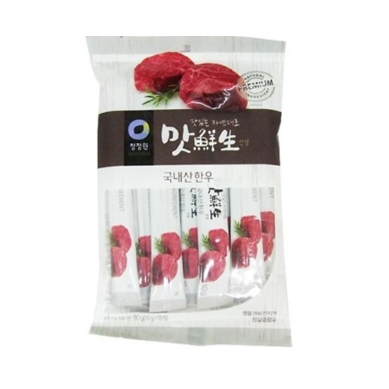 청정원 국내산 한우 스틱 80g이미지입니다. 누르면 해당 게시물로 새창이동합니다.