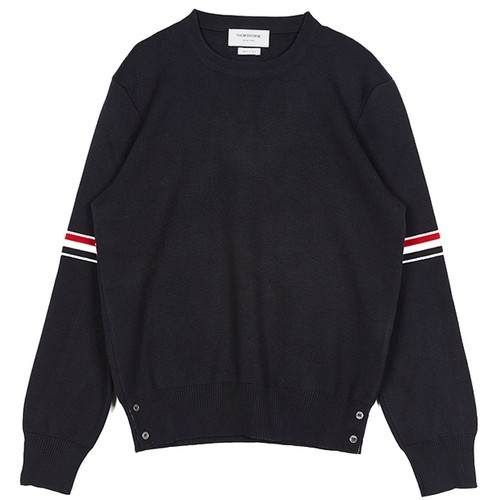 톰브라운 암밴드 코튼 니트 MKA326A Y3001 (415, 네이비)_이미지