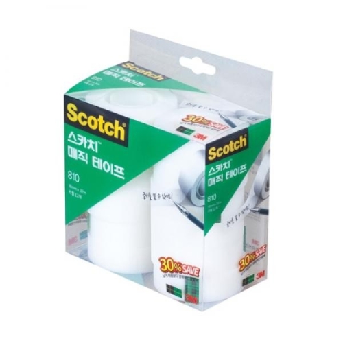 3M 스카치 810 매직 테이프 리필 18mm x 30m (12개)_이미지