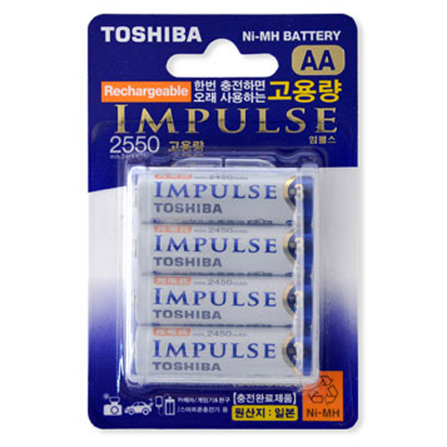 도시바 임펄스 고용량 니켈수소 AA (8개)_이미지