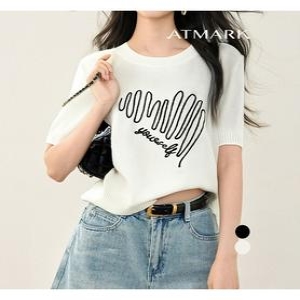 앳마크 타래그래픽레터링니트_AA53KN029G_이미지