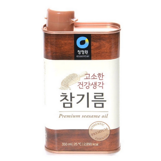 청정원 고소한 건강생각 참기름 350ml (3개)_이미지
