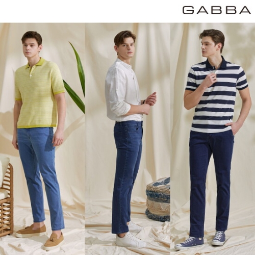 가바 GABBA 썸머 라이트쿨 테이퍼드핏 남성 데님 3종_이미지