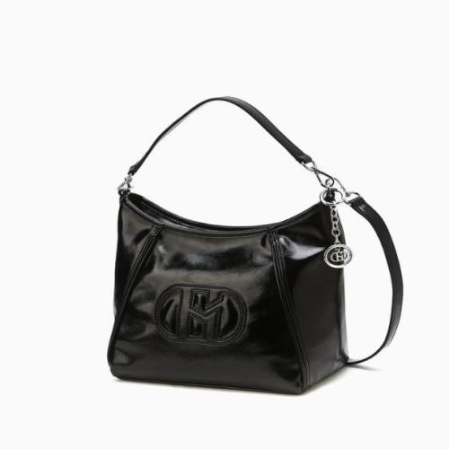 LF 헤지스 시그니처 H 패치 블랙 호보숄더백 S_HIBA5E524BK_이미지