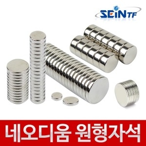 세인티에프 20x3mm 네오디움 원형자석 초강력 홀더 메모 사각_이미지