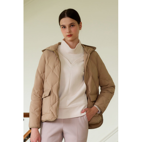 엘르골프 다이아 튜브 경량 후드 다운 점퍼 6J82003_이미지