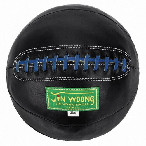 진웅스포츠 가죽 메디신볼 블랙 (2kg)_이미지