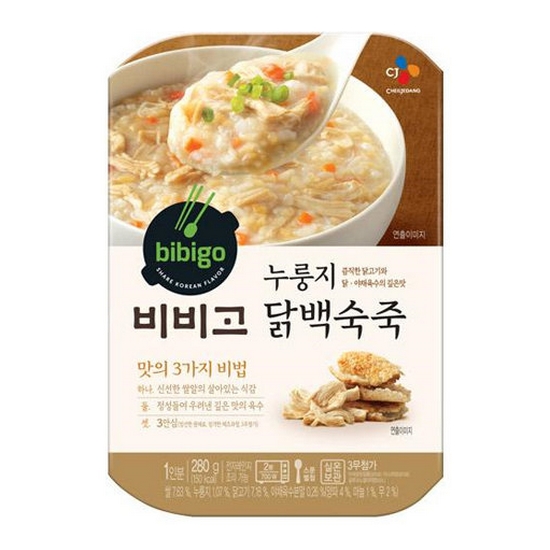 CJ제일제당 햇반 소프트밀 누룽지 닭백숙죽 280g (18개)_이미지