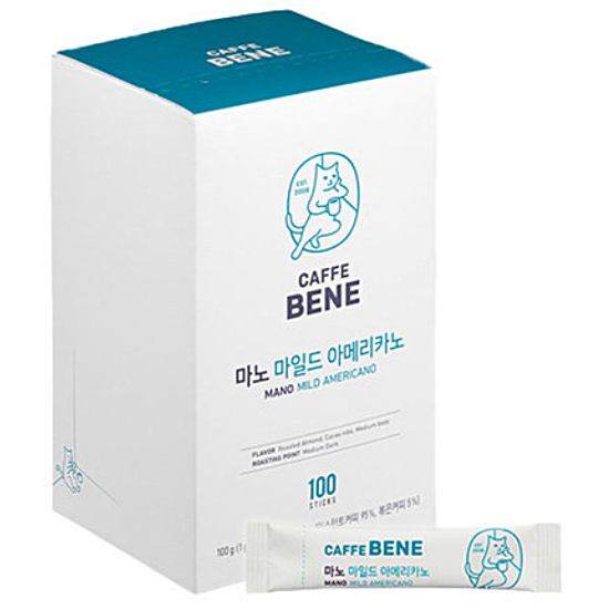 카페베네 마노 마일드 아메리카노 100T이미지입니다. 누르면 해당 게시물로 새창이동합니다.