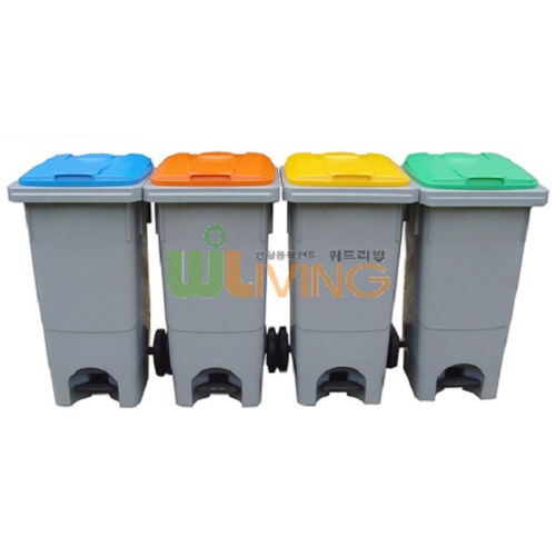 위드리빙 분리수거함 HDPE  다용도함120L/페달형  WL-2208