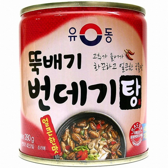 유성물산교역 유동 뚝배기 번데기탕 얼큰한맛 280g [10개]
