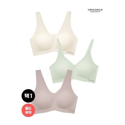 크로커다일 이너웨어 라이크라 쉘론 몰드부착 스트랍/런닝형 감탄브라 1종 1628318_이미지
