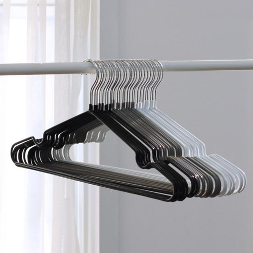 가쯔 PVC 논슬립 철제 옷걸이 (10개)_이미지