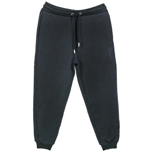 AMI 톤온톤 체인스티치 하트 로고 루프백 팬츠 UTR202 747 (001, 블랙)_이미지