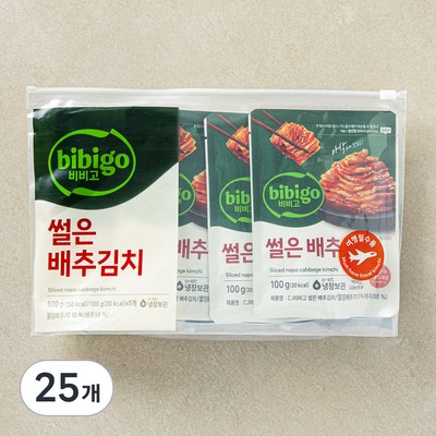 비비고 썰은 배추김치 100g (25개)_이미지