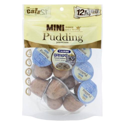 더캣츠 미니푸딩 참치&연어 300g (25g x 12p) (6개)_이미지