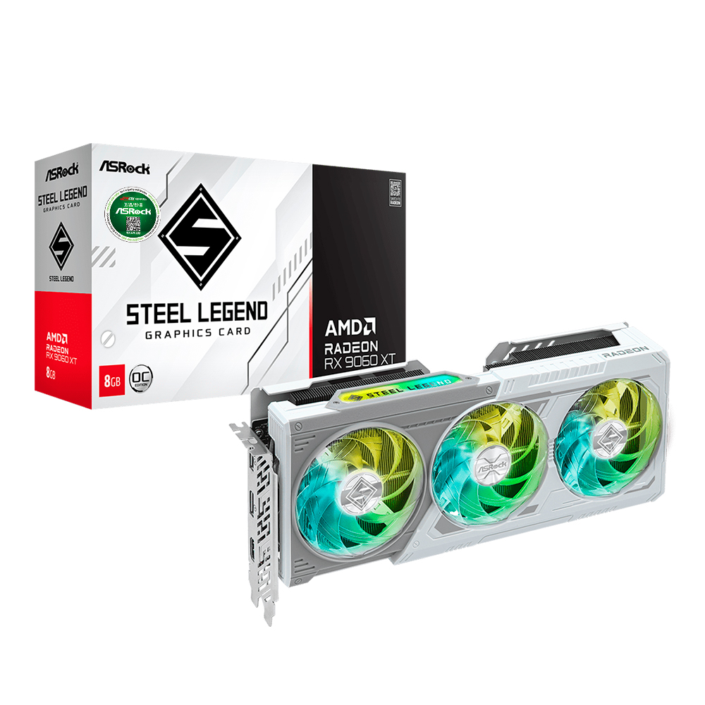 ASRock 라데온 RX 9060 XT 스틸레전드 OC D6 8GB 대원씨티에스_이미지