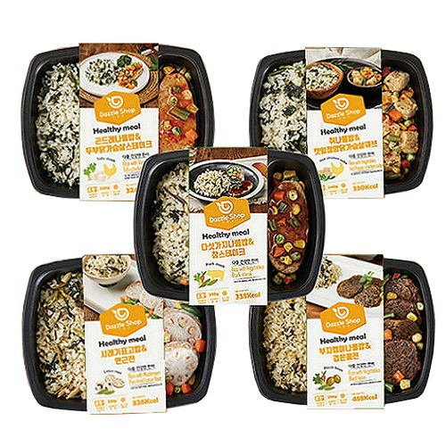 건강한 도시락 세트