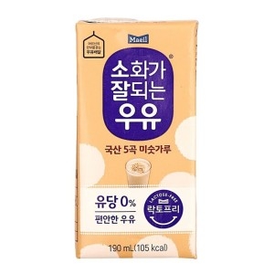 매일유업 소화가 잘되는 우유 국산 5곡 미숫가루 190ml (1개)_이미지