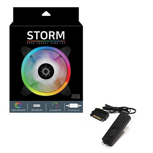 AONE STORM ARGB DOUBLERING 120 (컨트롤러/1팩, 화이트)_이미지