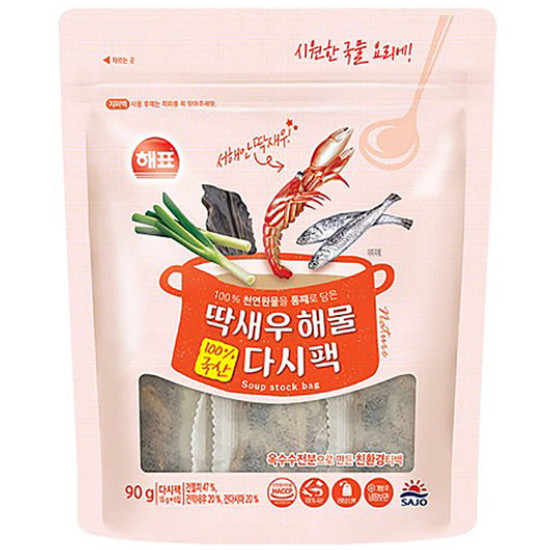해표 딱새우 해물 다시팩 90g (6개)_이미지