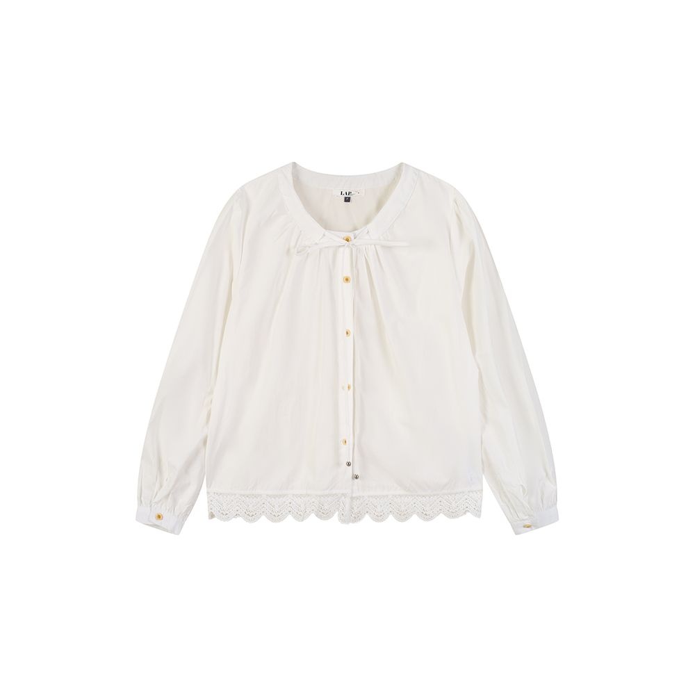 아라미스 랩 밑단레이스장식 라운드블라우스 AS1WBS36