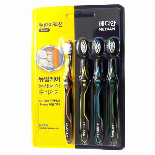 메디안 듀얼이펙션 미세모 칫솔 (10개)_이미지