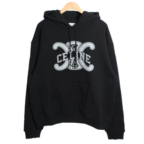  셀린느 코튼 플리스 루즈 후드 블랙 화이트 150694532