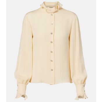 러플 실크 블라우스 147604537