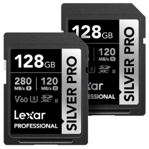 Lexar SD Professional SILVER Pro 해외구매 (128GB, 2개)_이미지