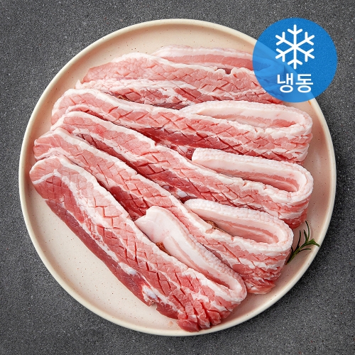 곰곰 두꺼운 칼집 삼겹살 구이용 냉동 1kg (1개)_이미지