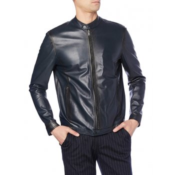 탈리아 토레 가죽 재킷 STANLEYA-ASE21-02 맨즈 블루 48_이미지