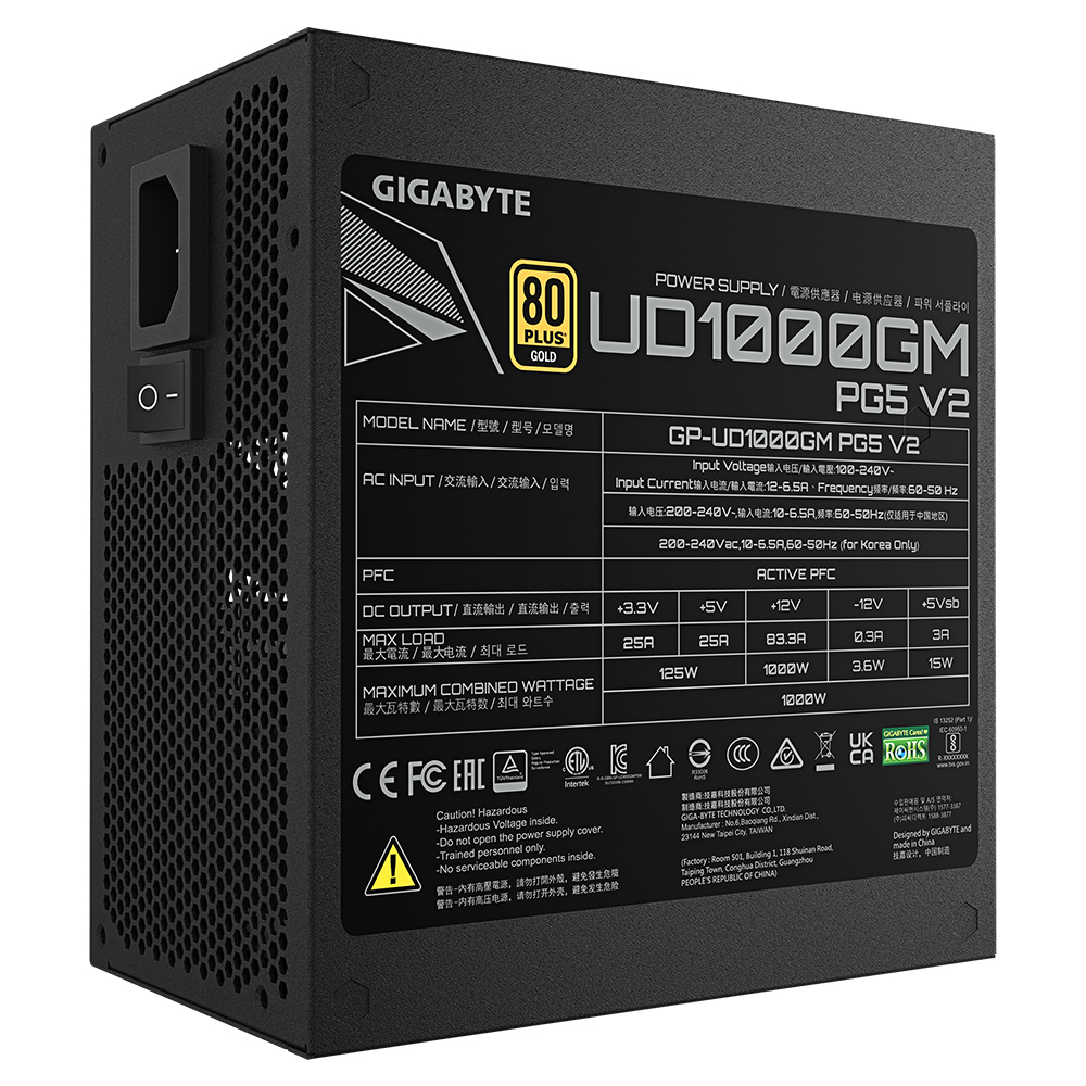 GIGABYTE UD1000GM PG5 V2 80PLUS골드 풀모듈러 ATX3.1 피씨디렉트_이미지