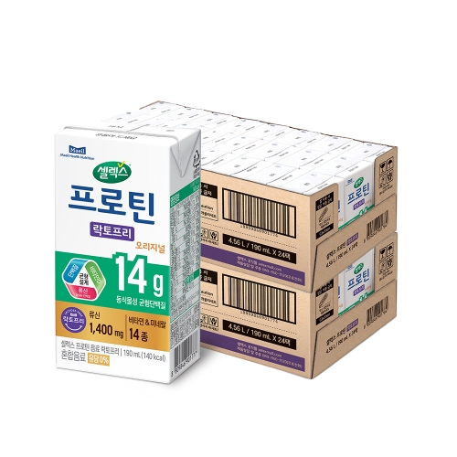 매일유업 셀렉스 프로틴 락토프리 오리지널 190ml (48개)_이미지