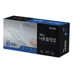 코멕스 <b>니트릴</b> <b>장갑</b> 화이트 (대) 100매
