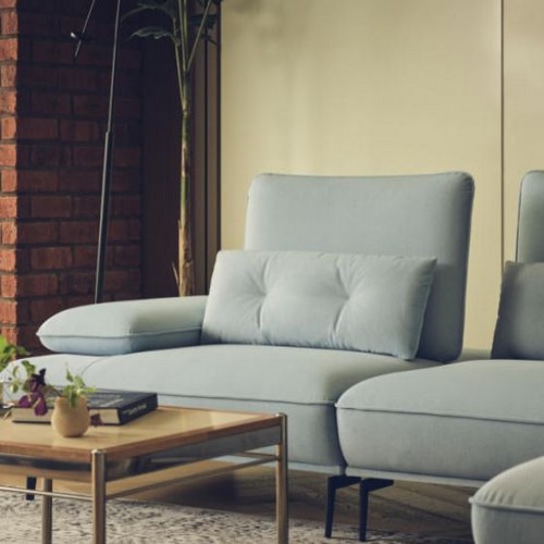 에싸 주노 스윙기능 리브 패브릭 소파 3인용 (스툴별도)_이미지