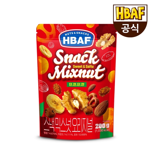 (주)바프 HBAF 스낵믹스넛 오리지널 200g (1개)