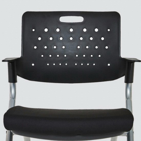 탑체어 신디 알파고 실버프레임 이륜형 의자_이미지
