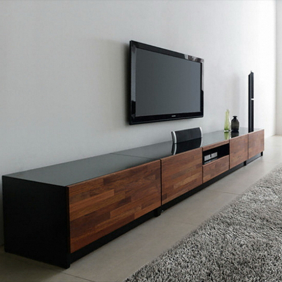 브렌츠 멀바우 고급원목 거실장세트 2700