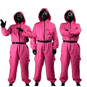 수프 시더 에이트 오징어 게임 코 레 신장 160185 한국 드라마 할로윈 이벤트 코스튬 연결 마스크 3