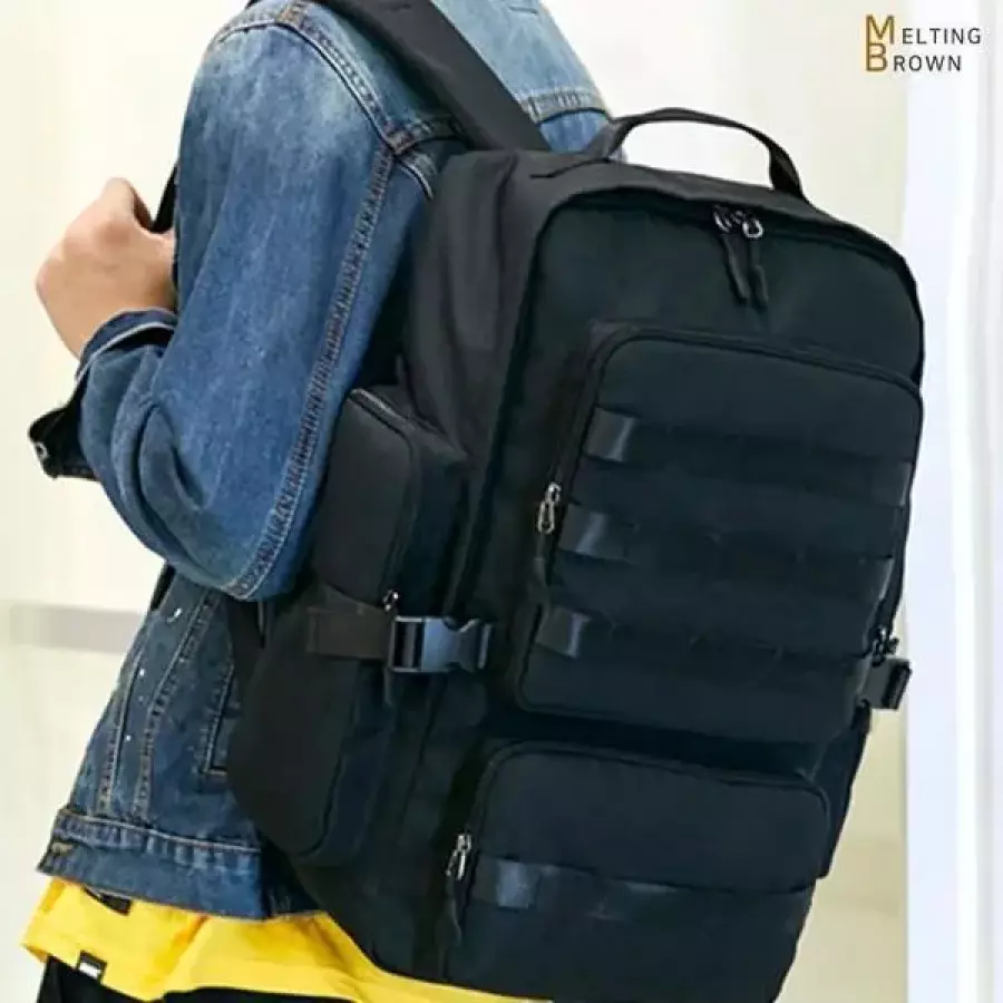 멜팅브라운 빅사이즈 대학생 캐주얼 백팩 노트북 가방 EF222 5110347A_이미지