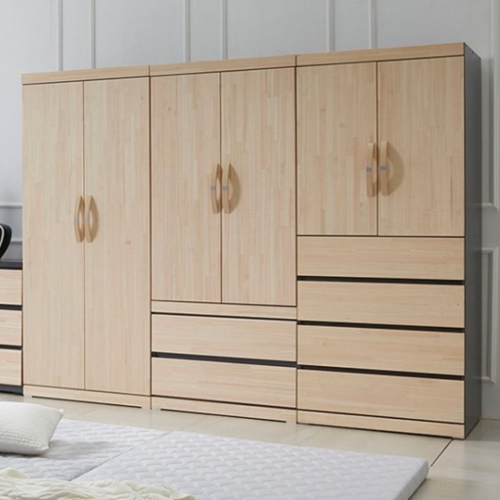 우아미가구 호크 편백도어 옷장세트 2400