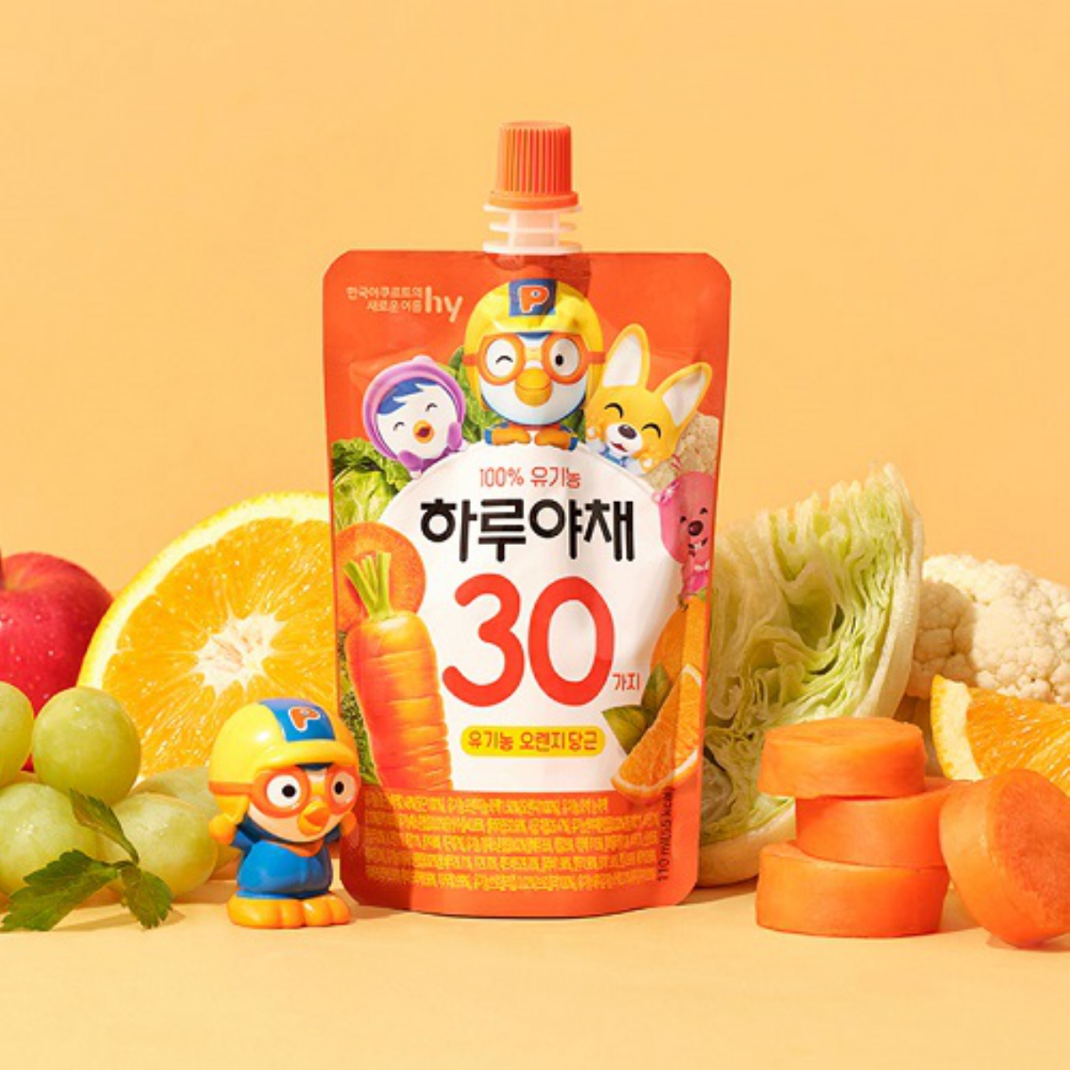 한국야쿠르트 하루야채 유기농 오렌지 당근 110ml (4개)_이미지